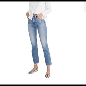 Madewell the perfect vintage crop jean raw hem size 32